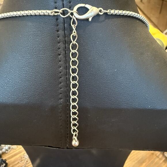 Proverbs 18:10 Religious Slide Cross Filigree Pendant Necklace Two Tone 18-20” - Picture 5 of 6